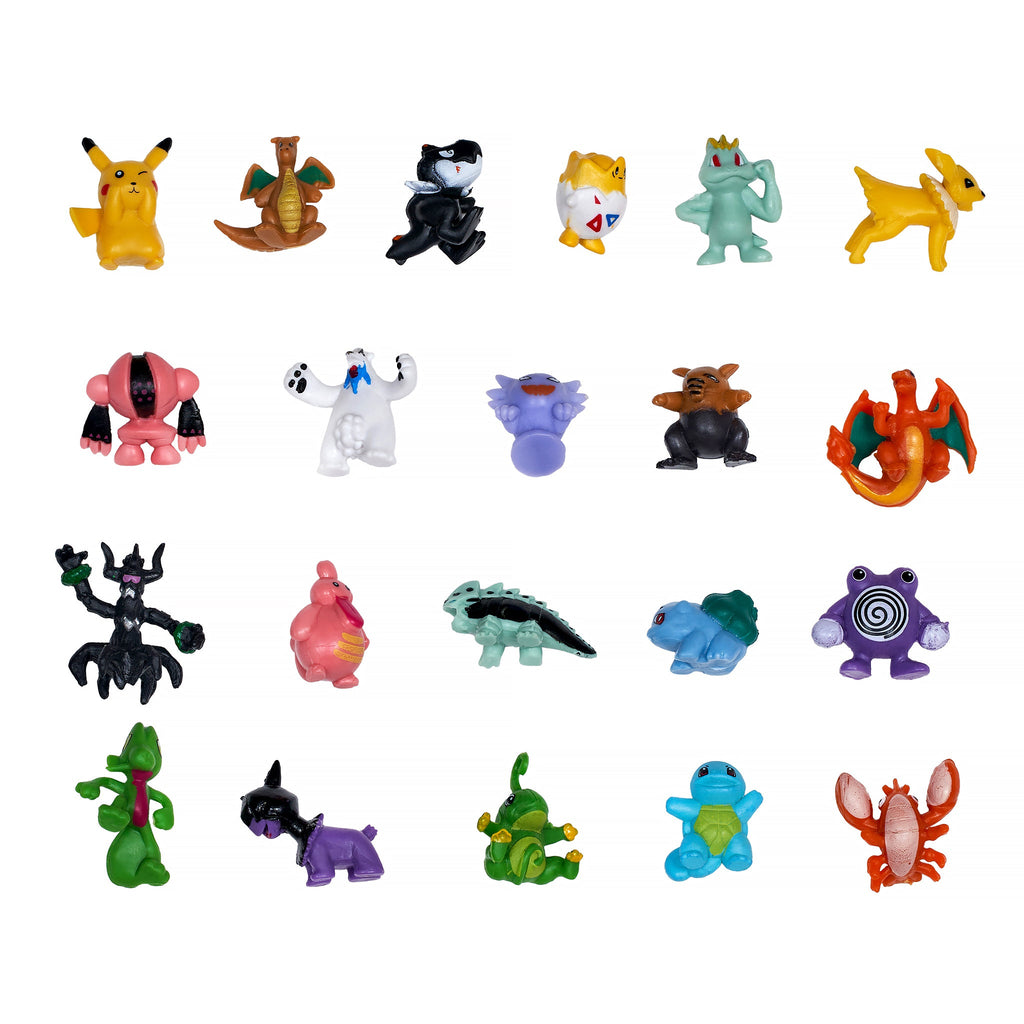 Assorted Pokemon-inspired surprise toy figures for bath bombs