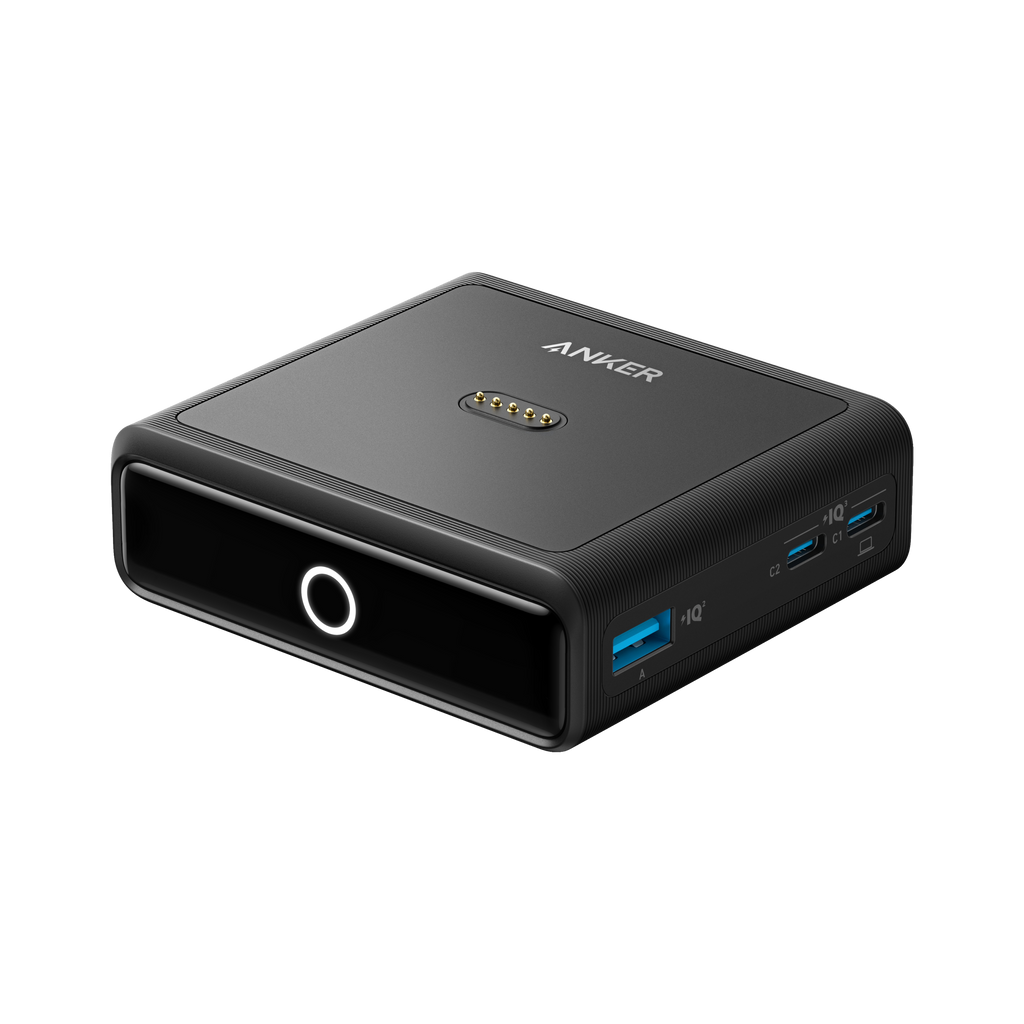 Anker 100W charging base with front LED ring and USB ports