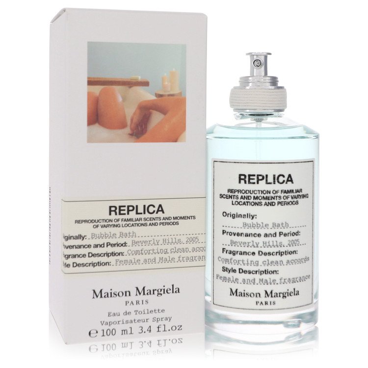 Replica Bubble Bath eau de toilette spray bottle and box, 3.4 fl oz