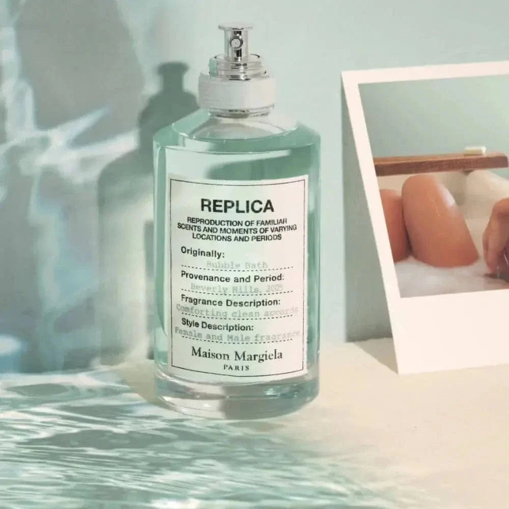 Maison Margiela Replica Bubble Bath EDT spray bottle, clear glass with silver pump