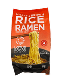 Millet & brown rice red miso ramen soup pouch, orange with noodle graphic