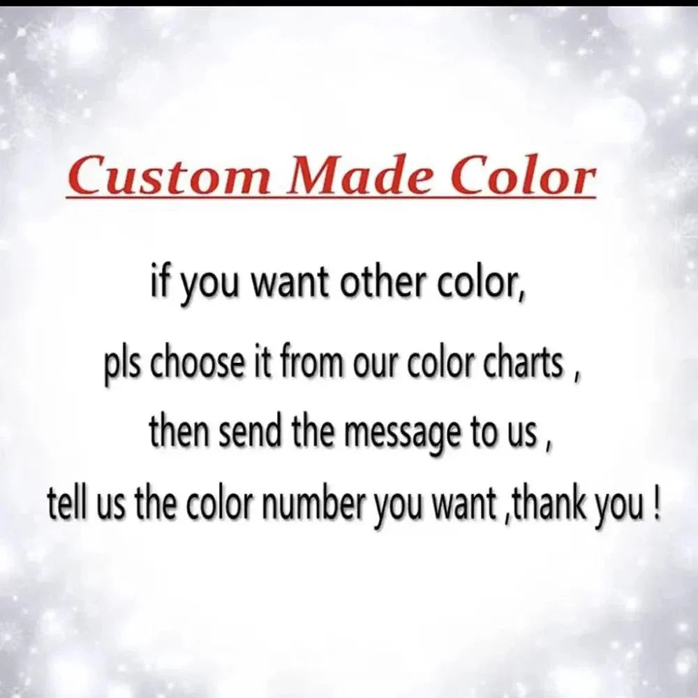 Custom Made Color message with instructions to choose a color chart