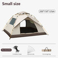 Small-size folding camping tent set with ropes, ground nails, and storage bag