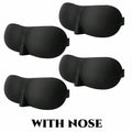 Black contoured sleep eye masks with adjustable strap