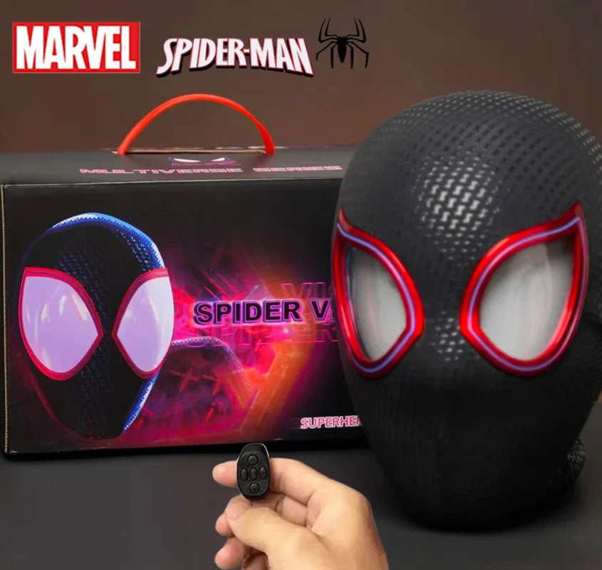 Set of Spider-Man electronic masks with glowing eyes and key-fob remote