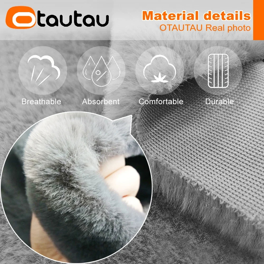 Gray faux fur bean bag pouf cover close-up of soft pile texture and durable fabric