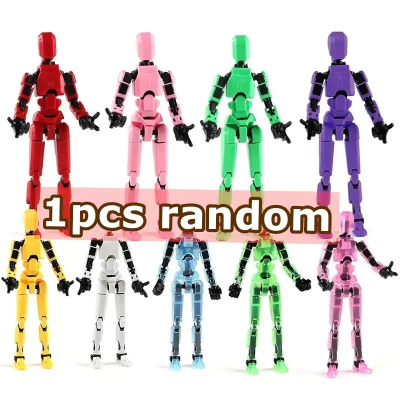 Color assortment multi-jointed robot action figures, 1-pc random lineup