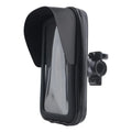 Waterproof bike phone holder with clear touchscreen window and secure handlebar mount