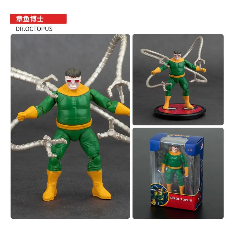 4-inch poseable Doctor Octopus action figure in green-and-yellow suit with tentacles