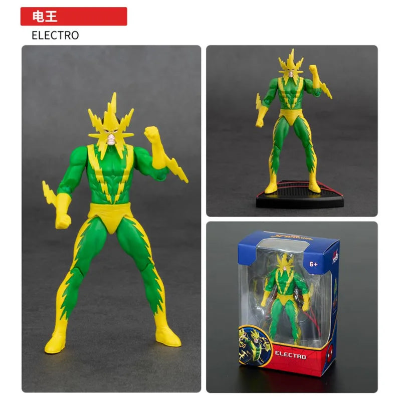 4-inch Electro villain action figure, green suit with yellow lightning accents