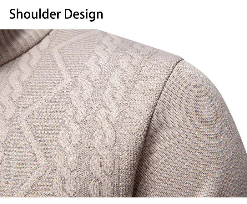 Beige textured knit sweater shoulder panel with raised pattern