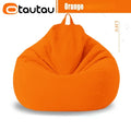 Orange bean bag cover with top carry handle