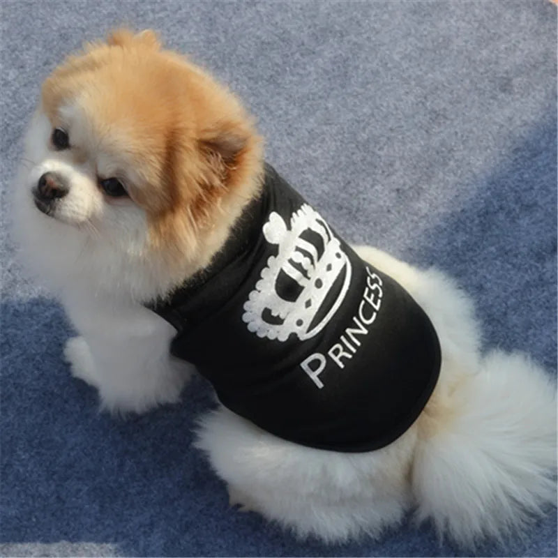 Black dog t-shirt with PRINCES logo and crown graphic