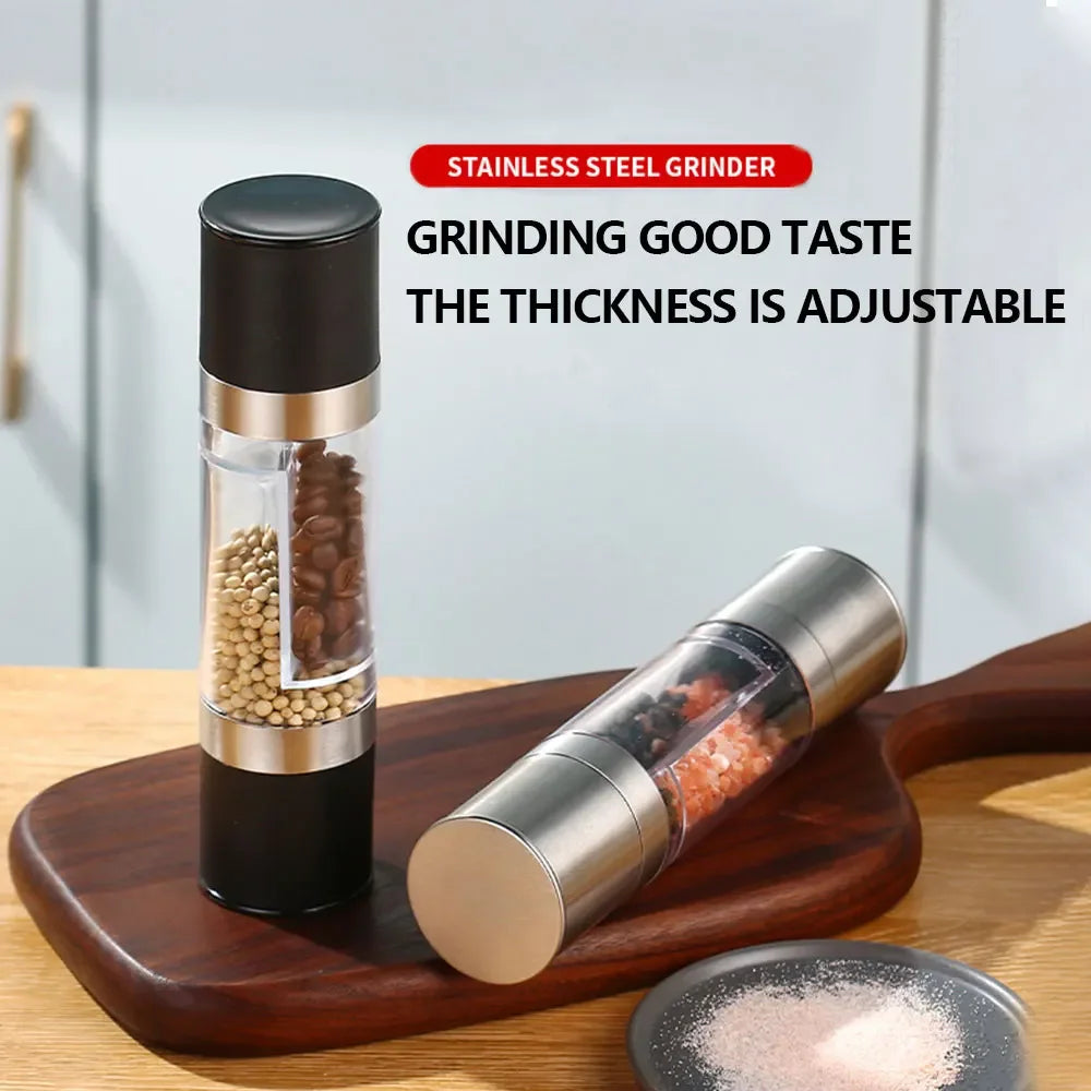 2-in-1 manual stainless steel spice grinder with adjustable thickness setting