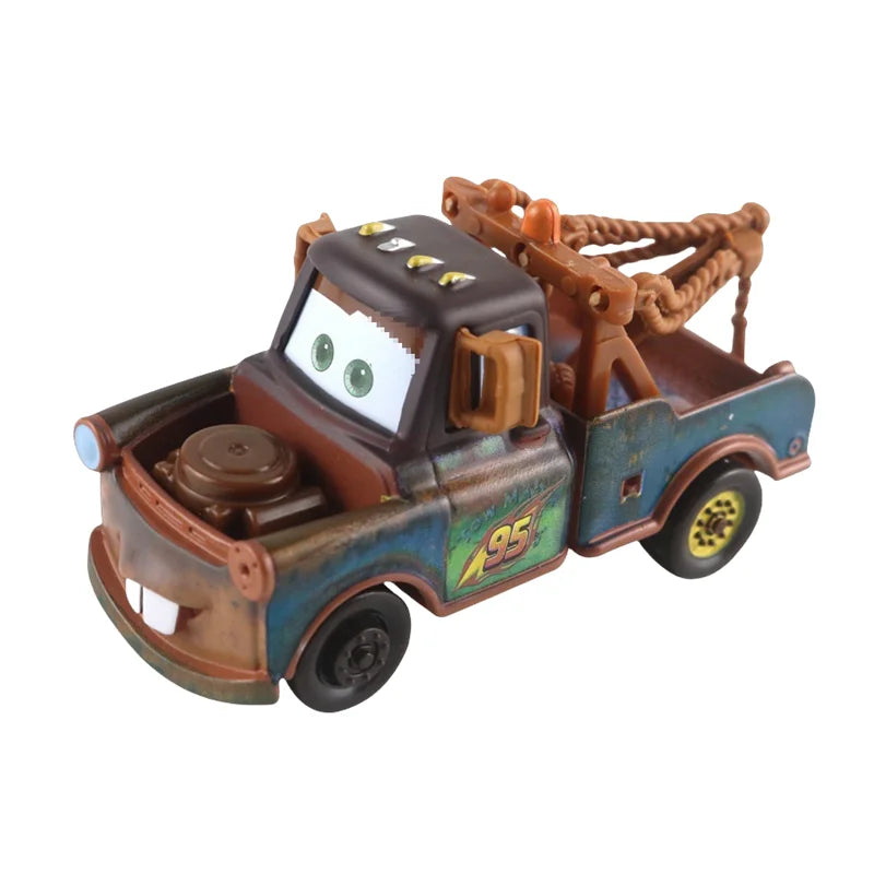 Blue and gray diecast race car model with cockpit, number 95, front detail