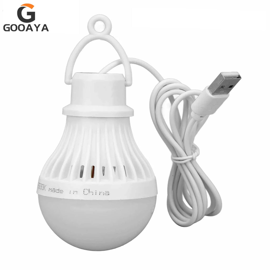 USB LED hanging lantern with loop handle, pleated vents, and USB power cable