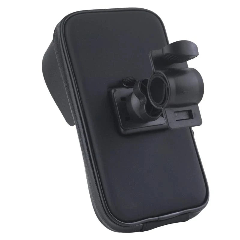 Waterproof bike phone holder case with integrated mount and clear front window