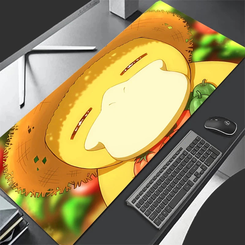 XXL gaming mouse pad with Psyduck face graphic in yellow and orange
