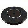 Round solar panel base for fountain pump with textured segments and central hole