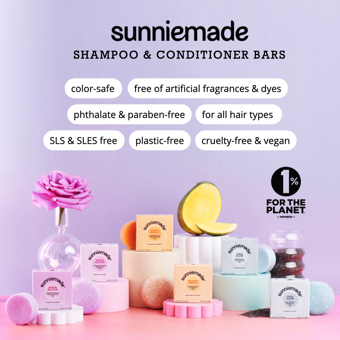 Assorted shampoo and conditioner bar set with product boxes and multiple bars