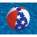 22-inch vinyl Americana beach ball with red, white, blue star panels