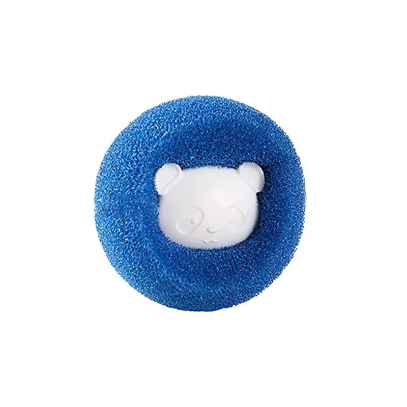 Blue plush bear laundry hair remover ball