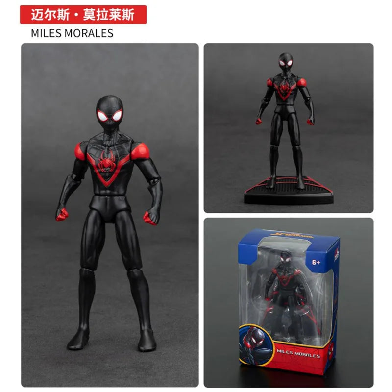 4-inch Miles Morales action figure, black suit with red web pattern