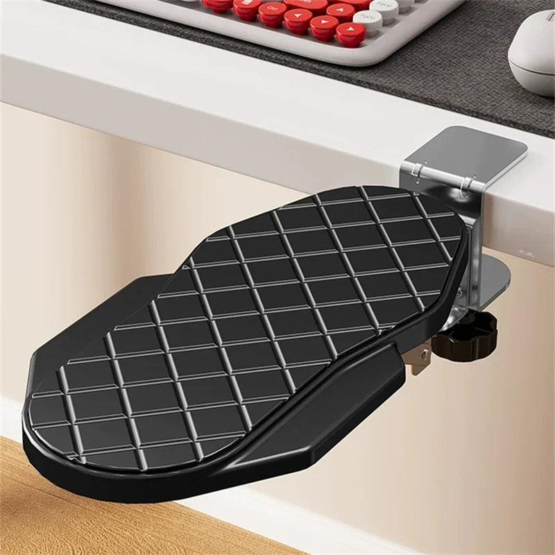 Black grid wrist rest armrest extender for desk, curved platform