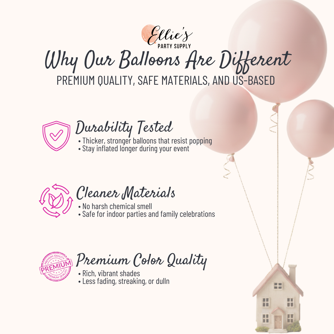 Woodland fall balloon garland kit quality info card for durability and safer materials