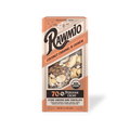 RawNIO coconut caramel & crushed cashew bark retail box, 70% cacao