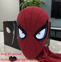 Red electronic Spider-man style face mask with large glowing eyes