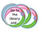 Mini notepad cover with spiral beach-themed text reading “Go to the library and”