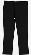 Slim-fit boys dress pants in black with slim straight legs