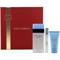 Dolce & Gabbana Light Blue women’s 3-piece fragrance gift set: bottle, spray, lotion