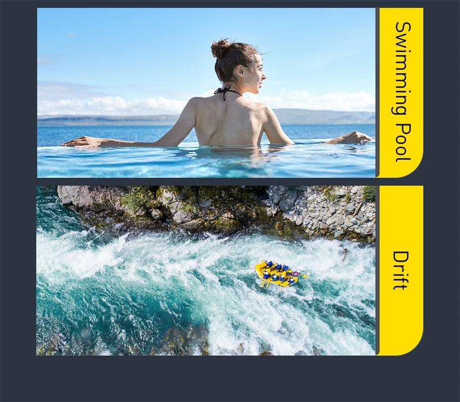 Waterproof phone pouch for swimming and rafting with secure, water-tight seal