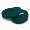 Sea green elastic shoelace bundle, two coiled rolls with BREAd label