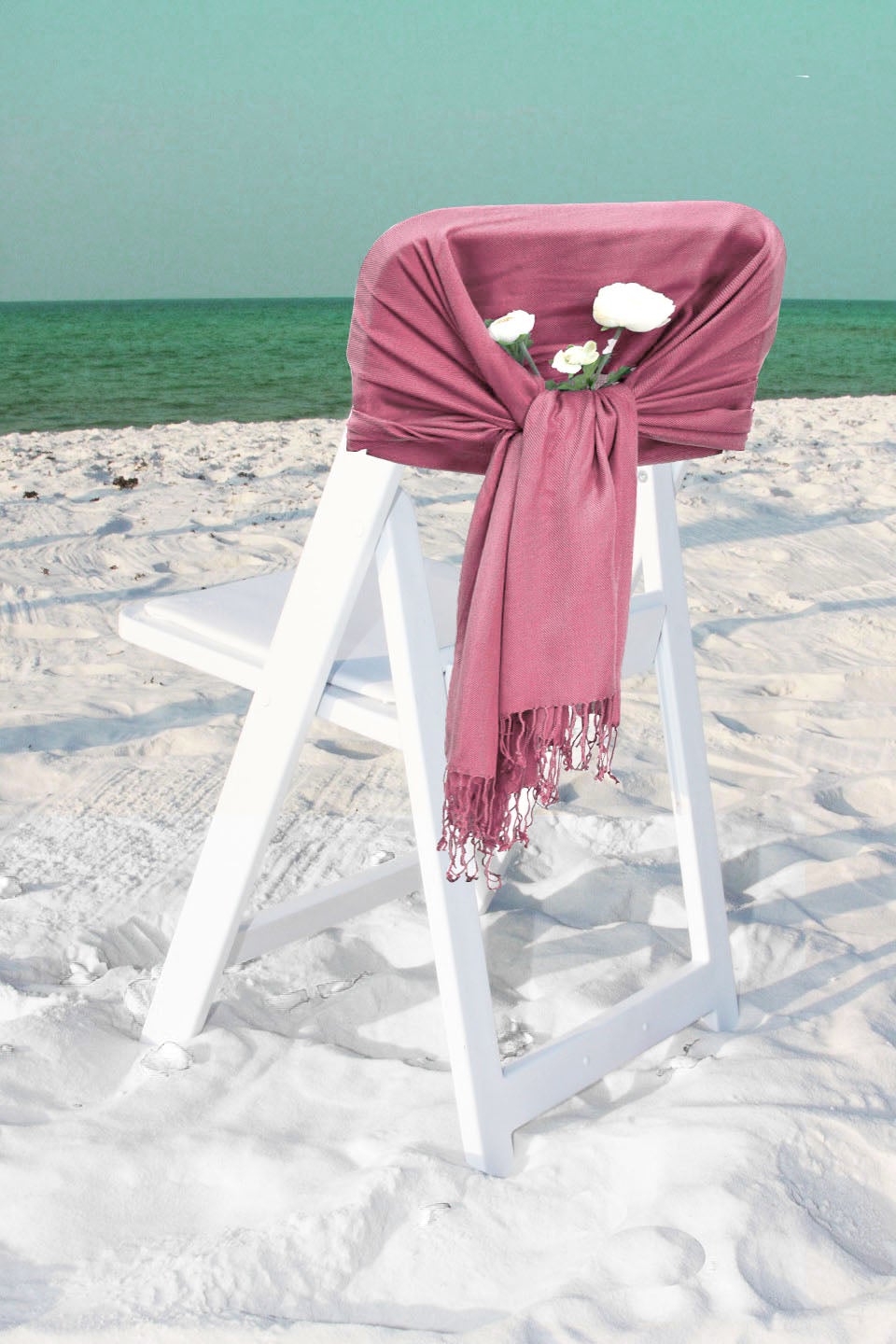 Soft pashmina feel shawl wrap scarf in dusty pink with fringe ends