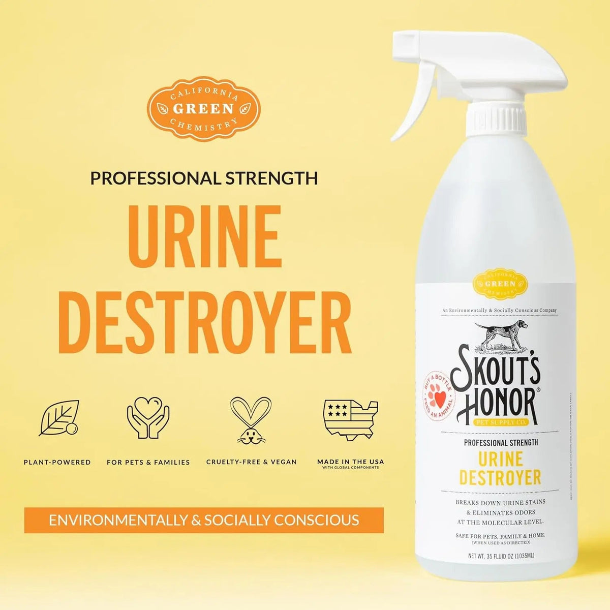 Skout's Honor urine destroyer professional strength spray bottle, 35 oz