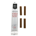 Pet Gourmet pumpkin & honey chew sticks bag with 4 brown sticks