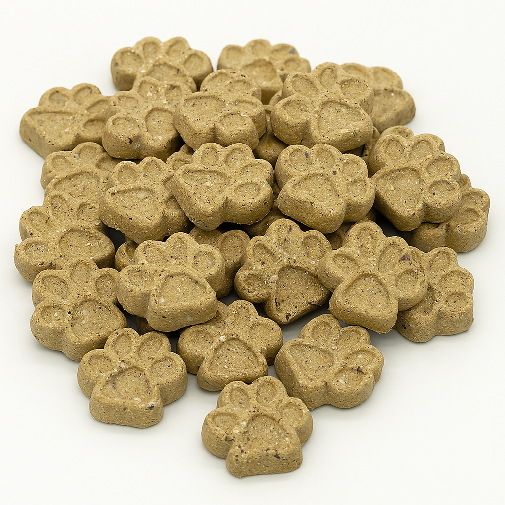 Soft baked dog treats, peanut butter & strawberry-flavored bite hearts