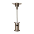 Stainless steel patio heater with round top and cylinder base