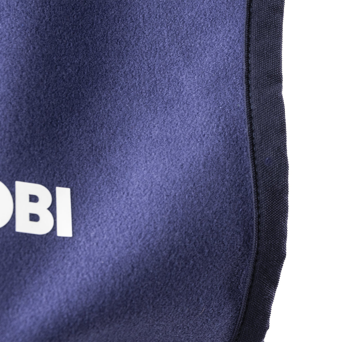 Close-up of azure cooling vest fabric and zipper edge