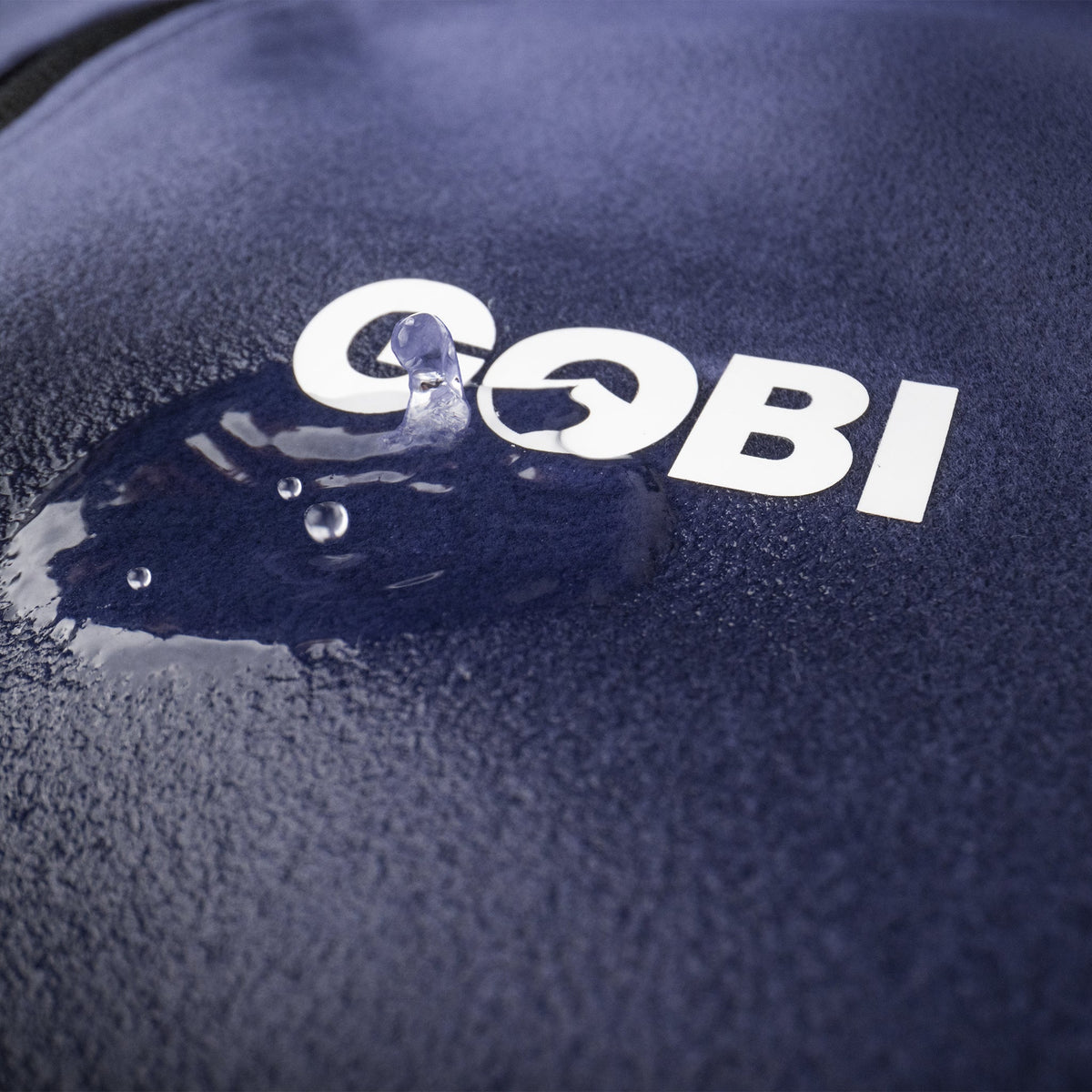 Strata men's cooling vest, blue, GOBI logo with water droplets texture