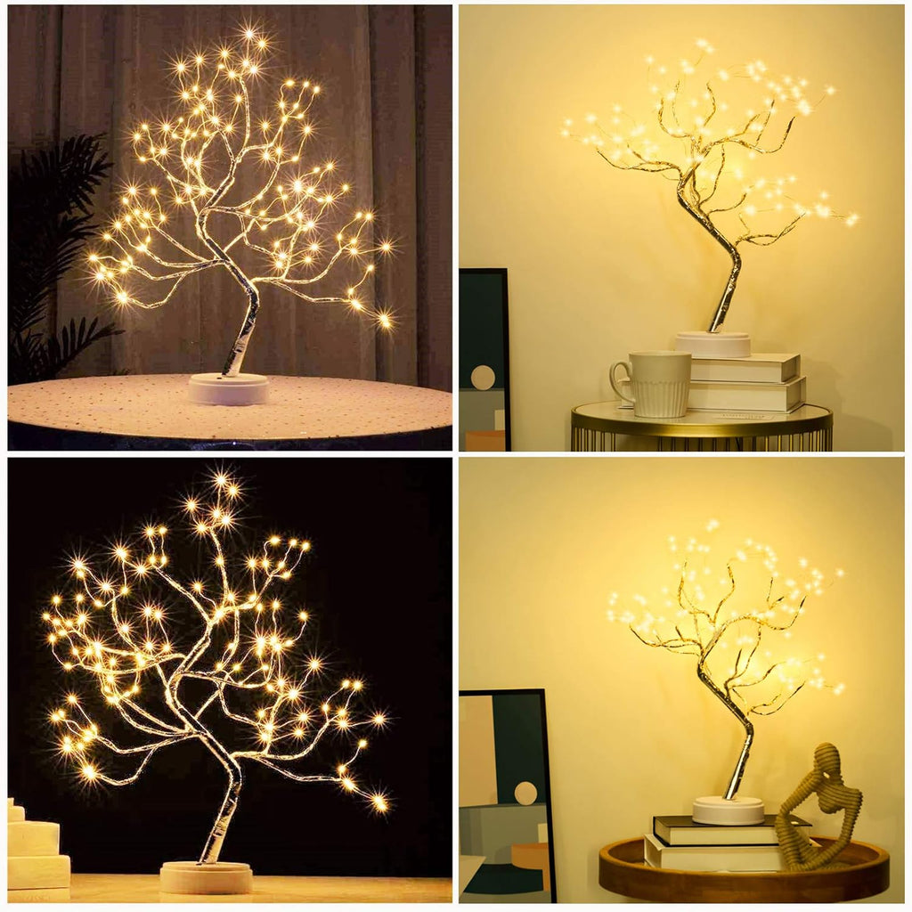 Warm white LED light tree with branches covered in tiny bulbs
