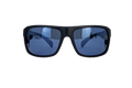 Trevi sunglasses with black frame and blue mirrored lenses