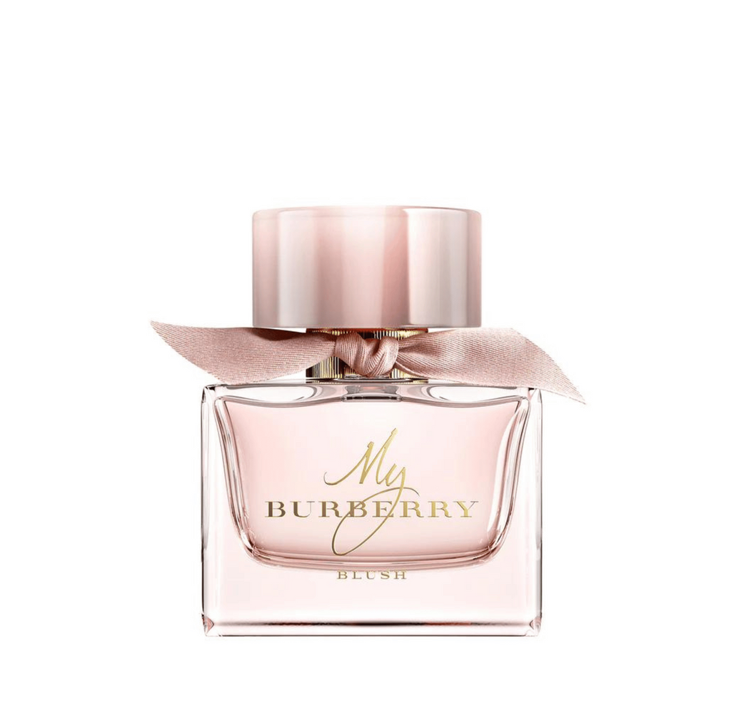 My Burberry Blush eau de parfum bottle with pink glass and rose-gold cap