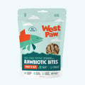 West Paw rawbiotic bites dog food topper pouch, trout & beef, stand-up bag