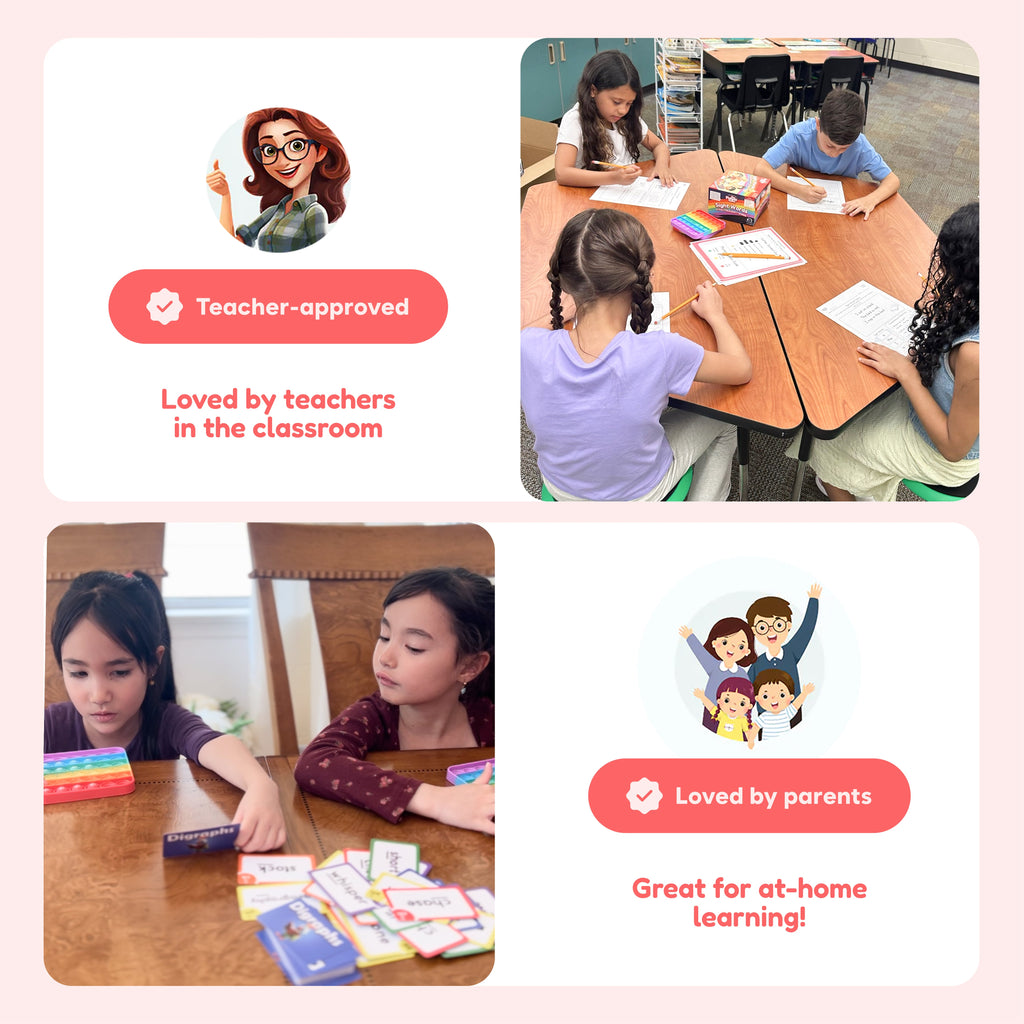 Kids classroom learning activity bundle with cards and workbook-style sheets