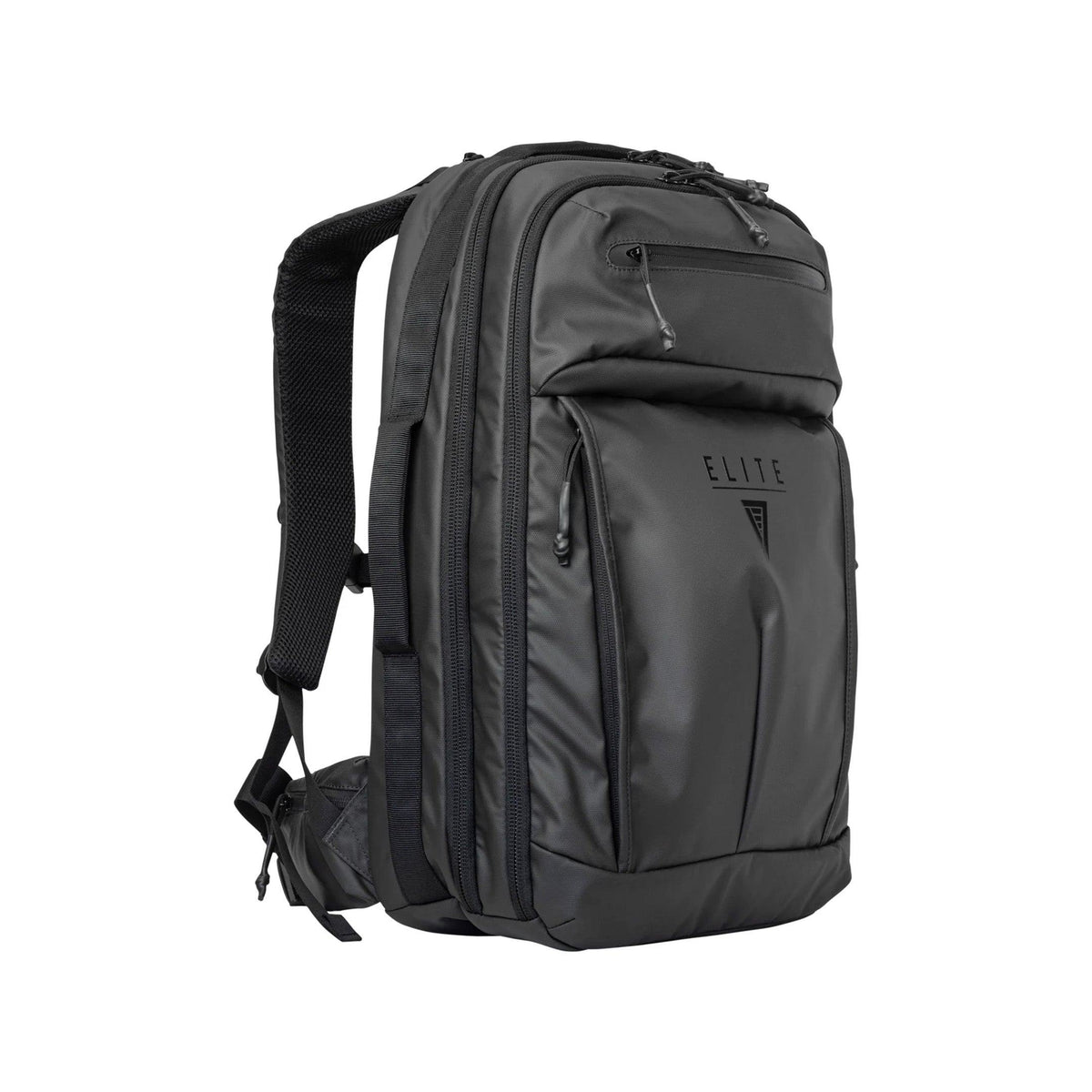 Stealth SBR backpack in dark gray with padded front pockets and adjustable shoulder strap