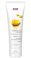 Vitamin D3 cream tube front label with vitamin d-3 cream text and yellow droplet art